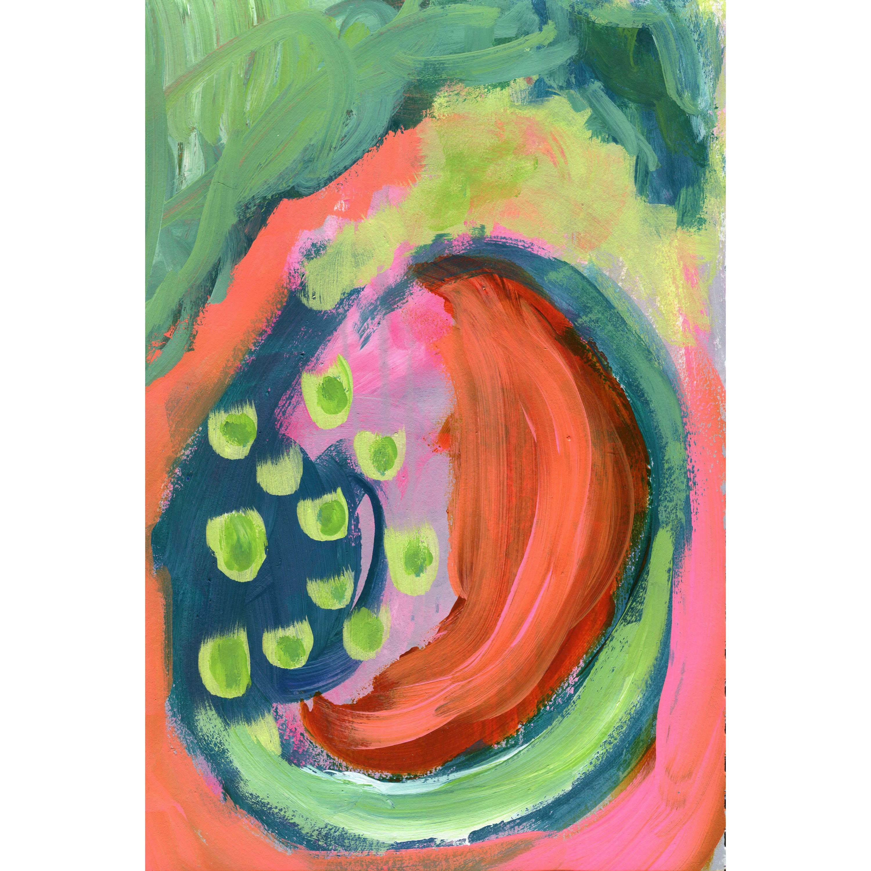 Marmont Hill "Abstract Wave" by Jill Lambert Painting Print on Wrapped Canvas