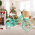 thumbnail image 2 of Costway 14" Kid's Bike with Training Wheels Adjustable Handlebar Seat Handbrake Green, 2 of 9