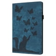 thumbnail image 6 of Nalacover Tablet Case for Amazon Fire Max 11 13th Gen 2023 Flip Wallet Case with Card Slots Elastic Band Pen Holder - Cute Butterflies Cat Pattern PU Leather Stand Shockproof Cover - Darkblue, 6 of 10