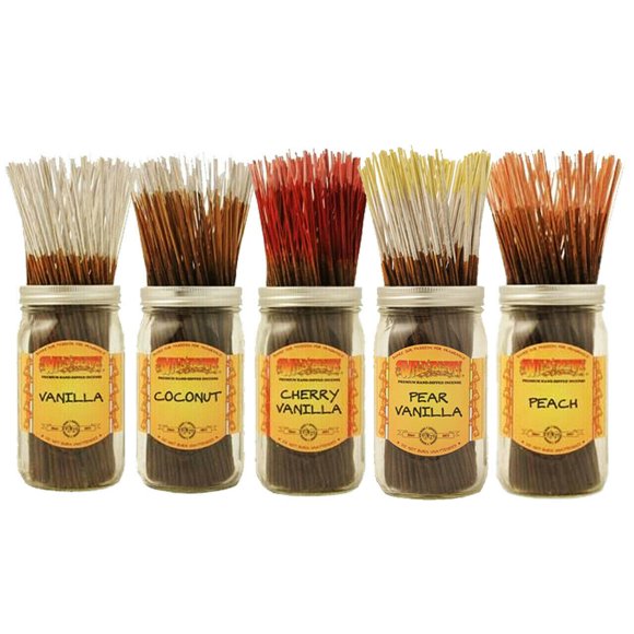 Wildberry Incense Sweet Fruits Tropical Set: 4 Sticks of 5 Scents, 20 Total!