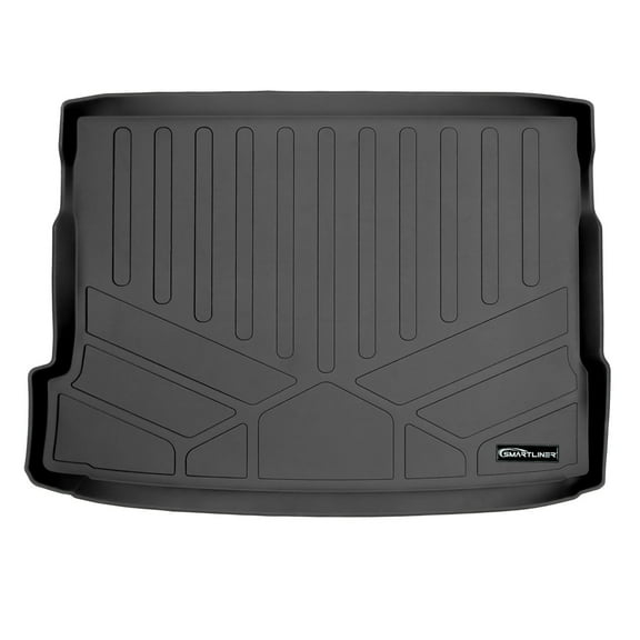 SMARTLINER All Weather Custom Fit Cargo Liner Trunk Floor Mat Black Compatible With 2018-2022 BMW X2 Cargo Fits Without Spare Tire