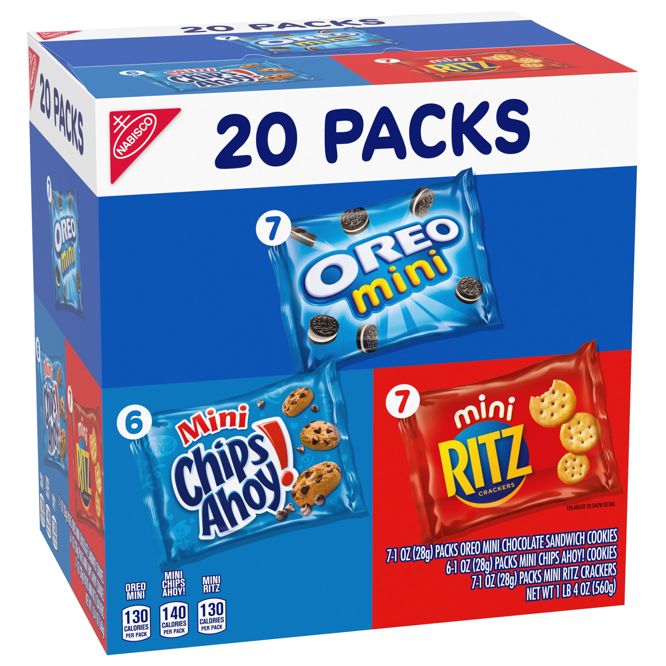 hrak mdry 20個セット Nabisco Snack Variety Pack, OREO, RITZ & CHIPS AHOY! Cookies