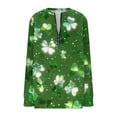 thumbnail image 4 of St. Patrick's Day Sweatshirt for Women Leprechaun Gold Pot Graphic Quarter Zip Pullover Long Sleeve Novelty Holiday Festive Casual Clothes, 4 of 5