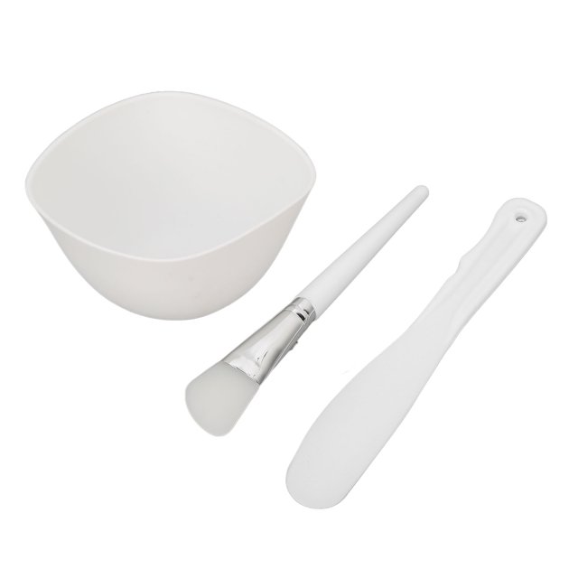 DIY Sets d'Outils de Mélange, Set de Brosse à Bol 3pcs Silicone pour la Maison
