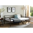 thumbnail image 2 of K and B Furniture Co Inc Modern Metal Twin Size Daybed Frame with Metal Slats Support, Bronze Finish, 2 of 2