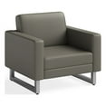 thumbnail image 2 of Safco Mirella Adult Lounge Chair in Grey Vinyl, Square Legs, Indoor Use, 2 of 2