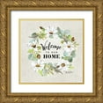 thumbnail image 1 of Talent, Kelley 20x20 Gold Ornate Wood Framed with Double Matting Museum Art Print Titled - Welcome to Our Home Wreath, 1 of 4