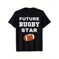 thumbnail image 1 of Future Star de Rugby T-Shirt à Manches Courtes en Coton 100 % à Motif Imprimé pour Hommes et Femmes, 1 of 5