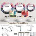 thumbnail image 4 of Designart "Assembling Neon I" Abstract Collages Round Wall Mirror - Modern Oval Printed Decorative Oversized Mirror - Multiple Color Options, 4 of 4