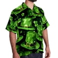 thumbnail image 2 of Saint Patrick's Day Men's Short Sleeve Shirts, Casual Hawaiian Print Button Down Summer Beach Top Unisex, 2 of 6