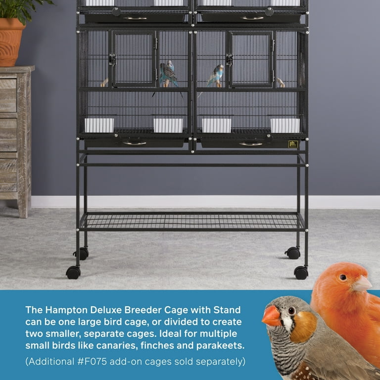 Hampton Deluxe Divided Breeder Bird Cage w/Stand - Walmart.com