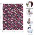 thumbnail image 4 of Dark Blue Christmas Pattern Blanket,Comfortable Soft Flannel Throw Blanket,All Season,Warm Lightweight Blankets for Sofa Bed Couch Living Room Chair,30"x40", 4 of 4