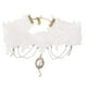 thumbnail image 1 of Collar de encaje blanco con imitación de perlas y colgante de bronce Sunnimix 13,3 pulgadas, 1 of 5