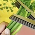 thumbnail image 1 of 5-Layered Stainless Steel Kitchen Scissors - Versatile Onion & Herb Shredder For BBQ & Indoor Use - Durable  Safe, 1 of 4
