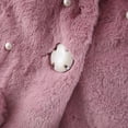 thumbnail image 5 of Baby Girls Faux Fur Poncho Cape Cute Sweet Hooded Cloak Pompom Kids Fleece Jacket Coat Snowsuits Toddler Outfits Outwear,0-3 Years, 5 of 7