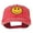 Red, variant on Smile Face Embroidered Washed Cap - Red OSFM