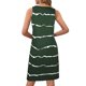 thumbnail image 2 of Vestido sin mangas a rayas, informal, suelto, con bolsillos laterales, vestido sencillo a rayas de verano con cuello redondo, 2 of 4