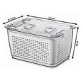 thumbnail image 4 of Fresh Produce Vegetable Fruit Storage Containers - Stay Fresh Containers For Refrigerator - Draining Crisper With Strainers,white, 4 of 4