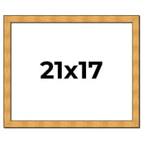 21x17 Frame Gold Rustic Solid Wood Picture Frame | 1.25 Inch Wide Moulding | Rustique Gold