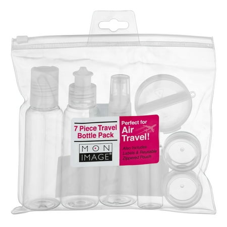 Mon Image 7 Piece Travel Bottle Pack - 7 CT (Best Travel Size Containers)