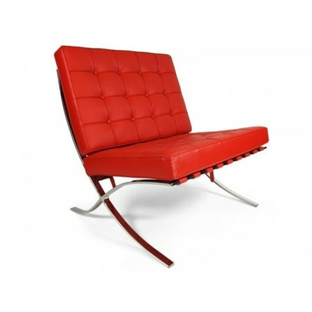 Modern Modern Chair Couch Sofa - High Quality Leather with Stainless Steel Frame - in Color (Best Made Couches In America)