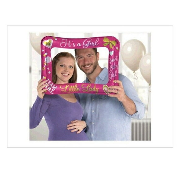Baby Shower Gender Reveal 'Girl or Boy' Girl Inflatable Frame (1ct)