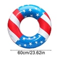 thumbnail image 3 of Inflatable USA Flag Pool Floats, 23.6 Inch Thickened Anti-Rollover Red White Blue Swim Rings, Patriotic Floaties for Pool, Lake, Beach & Summer Party, 3 of 7