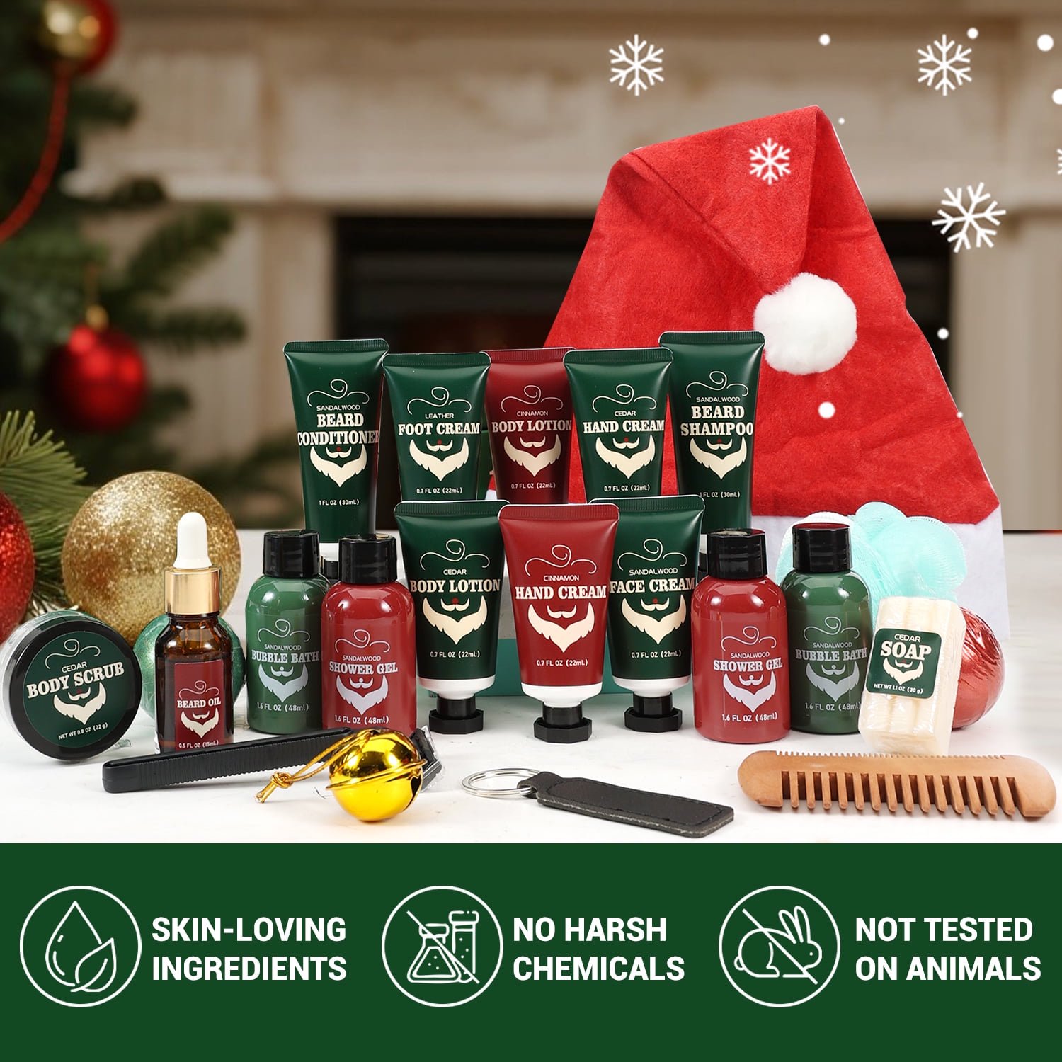 Rinse & Robust Beard Grooming Advent Calendar 2025 for Men Valentines Day Gift Sets