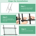 thumbnail image 5 of Costway 74" Garden Cucumber Trellis for Plant Climbing with PE-Coated Frame, Trellis Net, 5 of 10