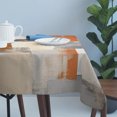 thumbnail image 4 of Burnt Orange Grey Table Cloth Waterproof Tablecloths, Oil Painting Modern Abstract Art Tablecloth Dining Table Cover for Kitchen Party Tabletop Outdoor, Rectangle Tablecloth 54x108 Inch, 4 of 9
