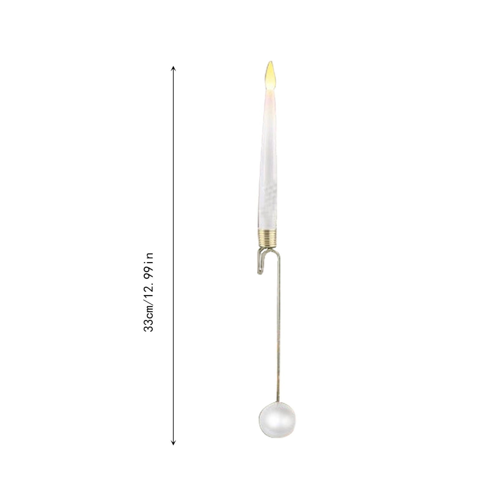12-Pack Flameless Taper Candles for Christmas Tree - LED Candles with Remote and Crystal Hooks,E