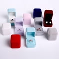 thumbnail image 1 of Jewelry Earring Ring Display Solid case Jewelry box Color Flannelette Storage Organizer Gift Boxes Square Case, 1 of 9