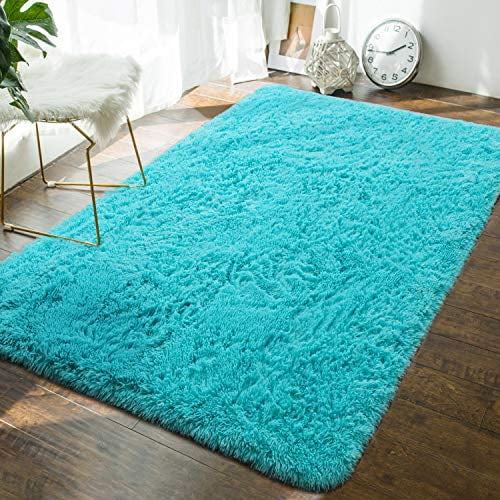Andecor Soft Fluffy Bedroom Rugs 4 x 6 Feet Indoor Shaggy Plush Area Rug for Boys Girls Kids