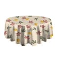 thumbnail image 5 of Autumn Fall Leaves Pattern Round Tablecloth 60" X 60",Wrinkle Wipeable Table Cloth for Kitchen Dining Room Picnic Patio Party, 5 of 6