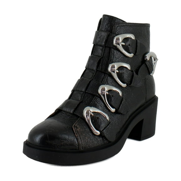 Aerosoles Gavyn Women's Boots Black Crackled Leather Size 9.5 M