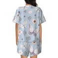 thumbnail image 3 of Picia Blue Butterfly Pajamas Sets for Women Soft Short-Sleeved Pjs with Lounge Shorts Two Piece Sleepwear-4X-Large, 3 of 9