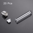 thumbnail image 3 of Uxcell 20 pcs Nombre en arroz frasco de vidrio colgante 6mm de ancho botellas de deseos transparentes para collar manualidades colgantes, 3 of 6
