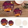 thumbnail image 4 of GZHJMY 2PCS Halloween Pumpkin Trivets Pot Holders Set and Placemats Set, Hot Pads, Table Mats for Cooking and Baking, Cotton Braided Hot Pads, 7.09"+9.45", 4 of 7