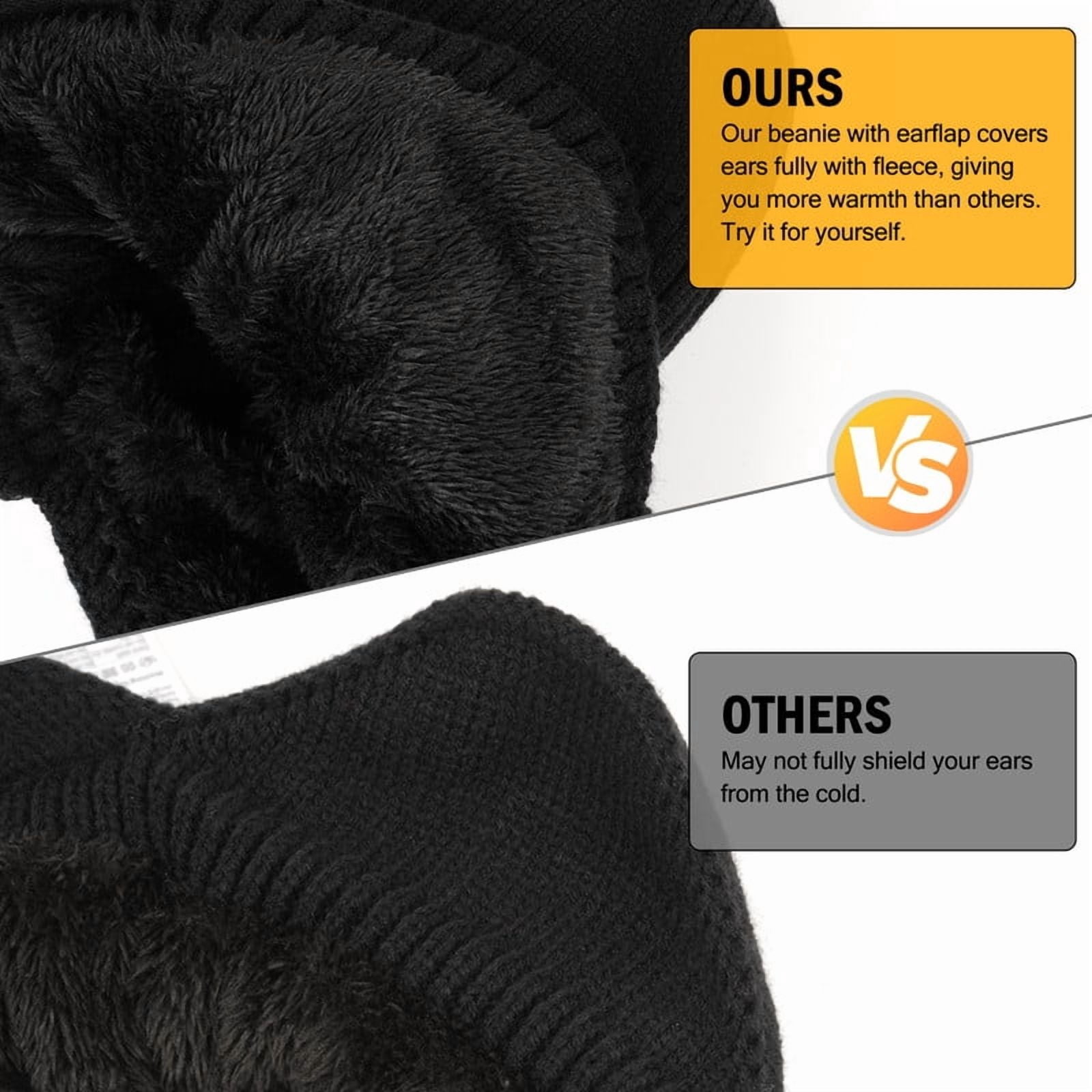WMCAPS Winter Beanie with Brim and Ear Flaps, Outdoor Warm  display picture 1