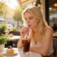 thumbnail image 4 of Ohmyroo 8 Pcs Extendable Plastic Corrugated Straws Flexible Bendable Drinkware For Holiday Parties, 4 of 6