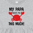 thumbnail image 4 of Inktastic My Papa Loves Me Girls Baby Dress, 4 of 5