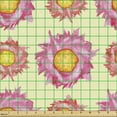 thumbnail image 2 of Ambesonne Floral Fabric by the Yard Upholstery, Abstract Watercolor Flowers, 1 Yard, Yellow Multicolor, 2 of 5