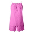 thumbnail image 6 of Women's Casual Loose Fit Solid Color Short Sleeve Tee and Pants Two Piece Shorts Suit Set, 6 of 6