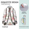 thumbnail image 5 of Pioneer Flower Floral Print Pattern Backpack for School, Cute School Bag with Adjustable Shoulder Straps and Padded Back, 15.3"x11"x7.1", 5 of 5