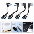 thumbnail image 6 of USB 3.0 Extension Cable 90 Degree Angled Connector Wire Male to Female Adapter Cord for Computer Accessories Black, 6 of 10