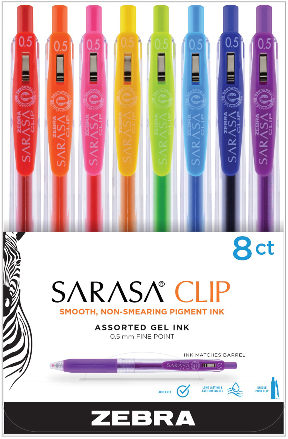 JJH15 Zebra Sarasa Clip Pen 0.3 mm Gel Ballpoint pen 20 Color Select