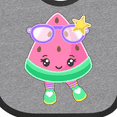 thumbnail image 4 of Inktastic Cute Watermelon with Sunglasses Boys or Girls Baby Bib, 4 of 4