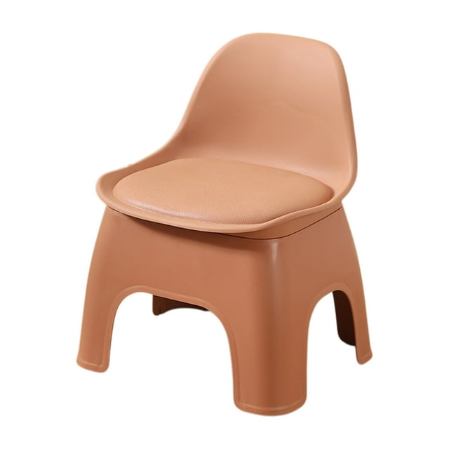 Btomtd Plastic Small Stool Thickened Household Chair Children Backrest Chair Sofa Coffee Table Short Stool Adult Living Room Stools, Orange
