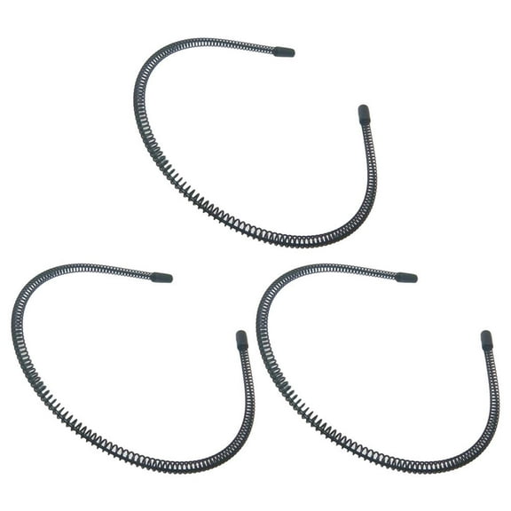 ELAYARD 3Pcs Black Wire Spring Headbands Durable Hair Hoops for Decoration and Sports