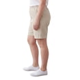 thumbnail image 5 of Turtle Bay New York Womens Lightweight Pull On Twill Shorts Elastic Waist, Plus Sizes, 5 of 10